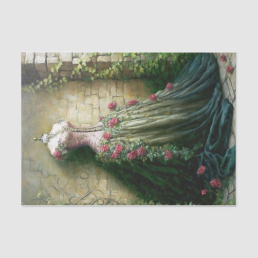 ガーデンドレス型枠ピンク 薄葉紙 (正面)