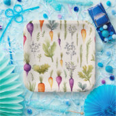 ガーデンニンジンテーマ紙プレート ペーパープレート (パーティー)