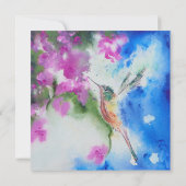 ガーデンハミングバードエレガントウェディング招待状 招待状 (裏面)