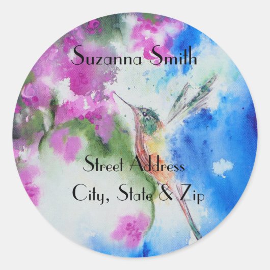 ガーデンハミングバ結婚ードズ住所 シール (正面)