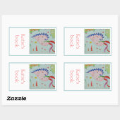 ガーデンハート蔵書票 長方形シール (シート)