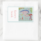 ガーデンハート蔵書票 長方形シール (バッグ)