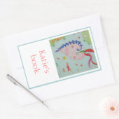 ガーデンハート蔵書票 長方形シール (封筒)