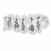 ガーデンハーブ植物植物スケッチ シール (正面)