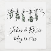 ガーデンハーブ |植物園 ワインラベル (シングルラベル)