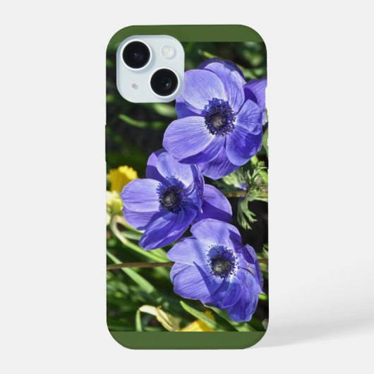 ガーデンバイオレットフラワーiPhone15ケース iPhone 15ケース (裏面)