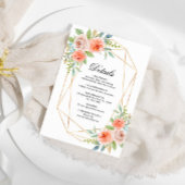 ガーデンバラおよび金ゴールドフレーム結婚の詳細エンクロージャ エンクロージャーカード