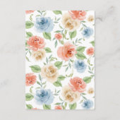 ガーデンバラおよび金ゴールドフレーム結婚の詳細エンクロージャ エンクロージャーカード (裏面)