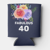 ガーデンバラウォーターカラーフラワーズファブラス40 缶クーラー (正面)