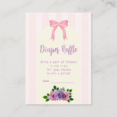 ガーデンバラピンクベビーシャワーおむつラッフル エンクロージャーカード (正面)