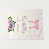 ガーデンバラピンクベビーシャワー タペストリー (正面(横))