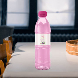 ガーデンバラピンクベビーシャワー ペットボトルラベル