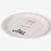 ガーデンバラピンクベビーシャワー ペーパープレート (アングル)