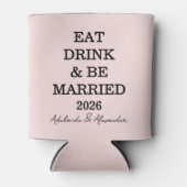 ガーデンバラフローラ結婚ピンク 缶クーラー (正面)