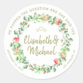 ガーデンバラリースロマンモダンティック結婚式の引き出物 ラウンドシール (正面)