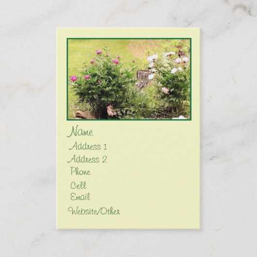 ガーデンバラ大輪郭 名刺 (正面)