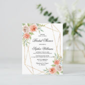 ガーデンバラ&金ゴールドフレームブライダルシャワー招待 (スタンド正面)