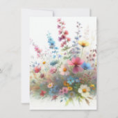 ガーデンバースデーパーティワイルドフラワーズフローラ 招待状 (裏面)