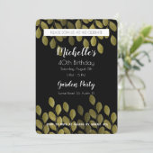 ガーデンバースデーパーティー水の色素晴らし緑の招待 招待状 (スタンド正面)