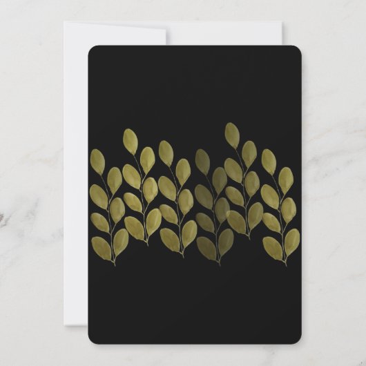 ガーデンバースデーパーティー水の色素晴らし緑の招待 招待状 (裏面)