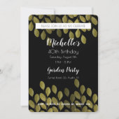 ガーデンバースデーパーティー水の色素晴らし緑の招待 招待状 (正面)