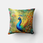 ガーデンバードの美しい孔雀98 クッション (裏面)
