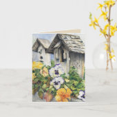 ガーデンバードハウス カード (黄色い花)