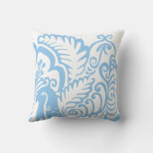 ガーデンバードライトブルーとホワイト装飾用クッション クッション (裏面)