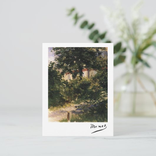 ガーデンパスインルーイユバイエドゥアードマネ ポストカード (スタンド正面)