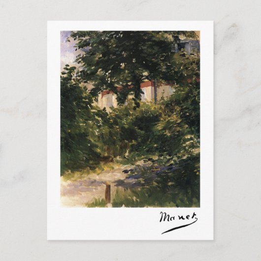 ガーデンパスインルーイユバイエドゥアードマネ ポストカード (正面)