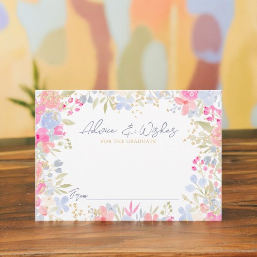 ガーデンパステルワイルドフラワーズ卒業アドバイス エンクロージャーカード