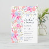 ガーデンパステルワイルドフラワーズ春ブライダルシャワー 招待状 (スタンド正面)