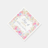 ガーデンパステルワイルドフラワー卒業 スタンダードカクテルナプキン (角)