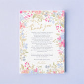 ガーデンパステルワイルドフラワー3枚の写真卒業 サンキューカード