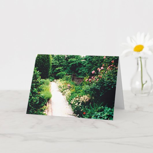 ガーデンパス5" x 7"折り畳みグリーティングカード カード (小さな植物)