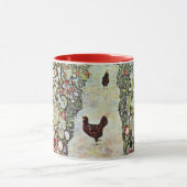 ガーデンパスw鶏、グスタフクリムト、アールヌーボー マグカップ (中央)