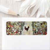 ガーデンパスw鶏、グスタフクリムト、アールヌーボー ラベル (インサイチュ)