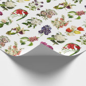 ガーデンパラダイスヴィンテージフラワーボタニカルプリント ラッピングペーパー (角)