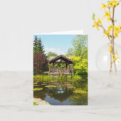 ガーデンパーク反射折り畳みグリーティングカード カード (黄色い花)