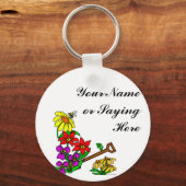 ガーデンパーソナライズされたことわざ キーホルダー (正面)