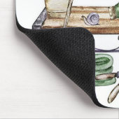 ガーデンパーソナライズされたベンチ マウスパッド (コーナー)