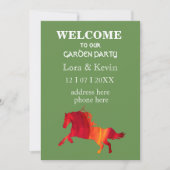 ガーデンパーティの招待状ウィズホース 招待状 (正面)