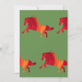 ガーデンパーティの招待状ウィズホース 招待状 (裏面)