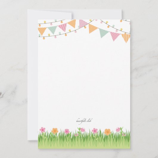 ガーデンパーティの招待状 招待状 (裏面)