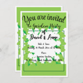 ガーデンパーティの招待状 招待状 (正面/裏面)