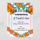 ガーデンパーティの招待状 招待状 (正面/裏面)