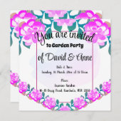 ガーデンパーティの招待状 招待状 (正面/裏面)
