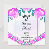 ガーデンパーティの招待状 招待状 (裏面)