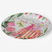 ガーデンパーティの誕生日 ペーパープレート (アングル)