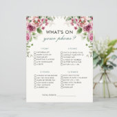 ガーデンパーティーあなたの電話のブライダルシャワーゲーム (スタンド正面)